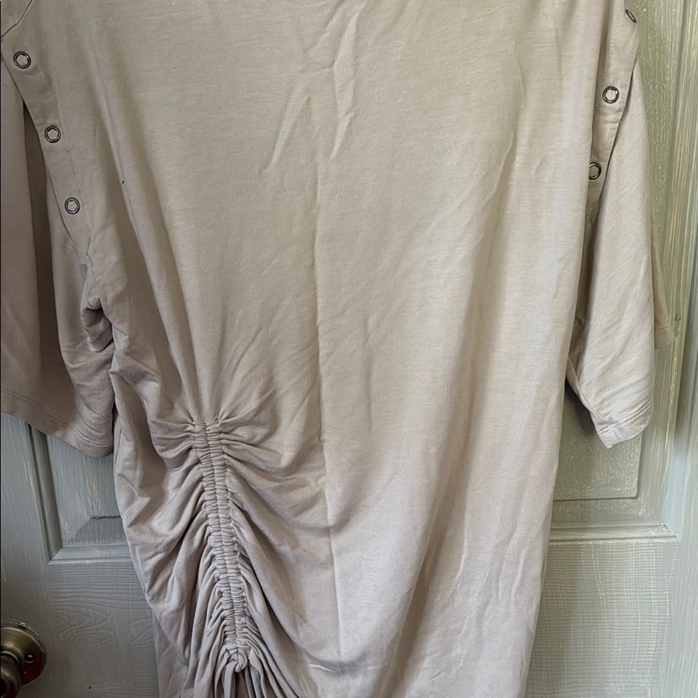 Tan Ruched Women's Top - Picture 4 of 6